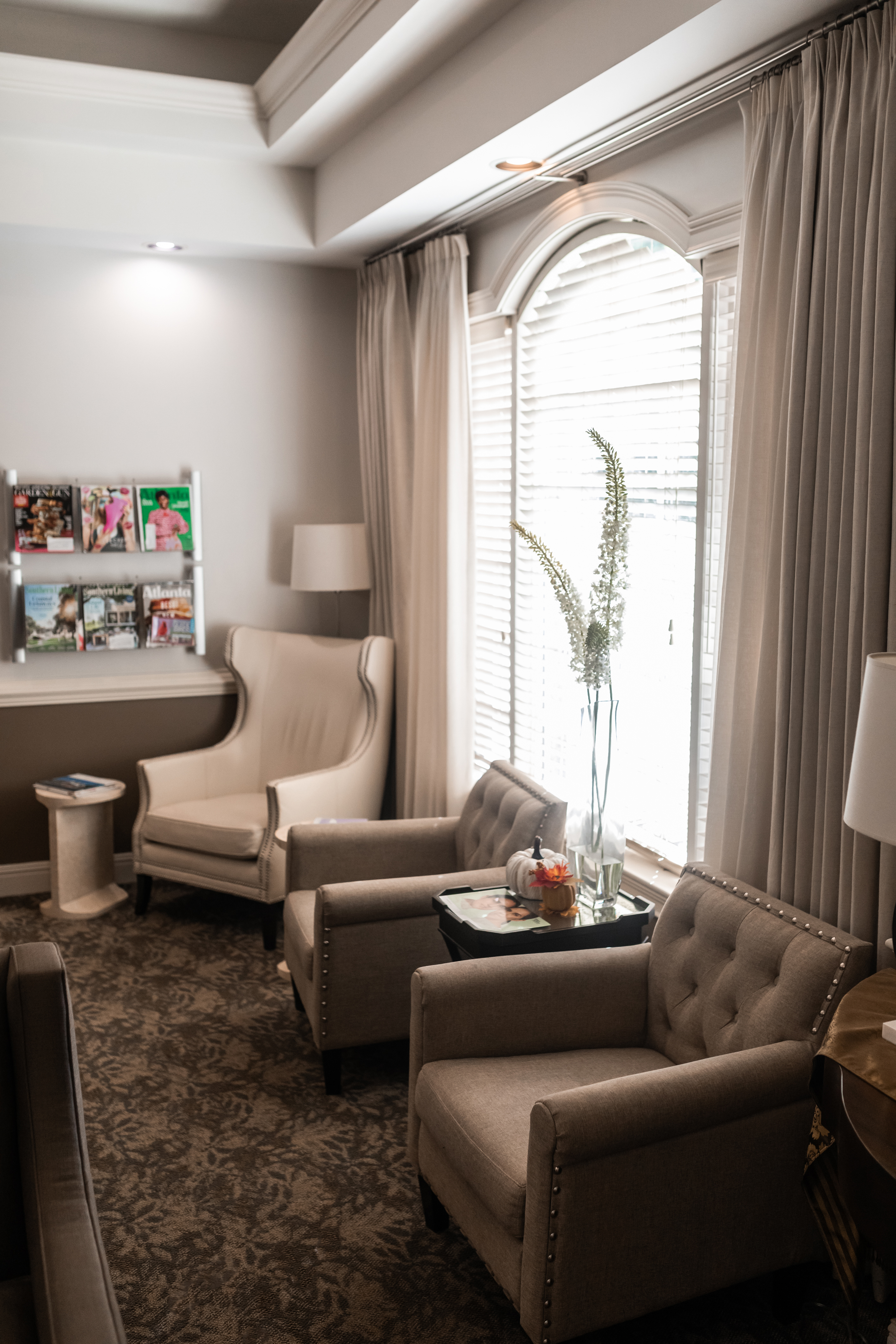 Reception seating area